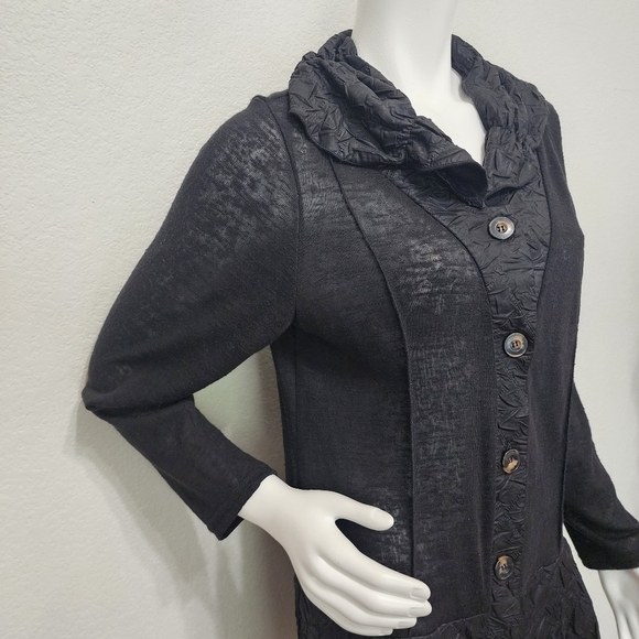 Y&S by Moonlight Black Long Cardigan Size M - Picture 10 of 14